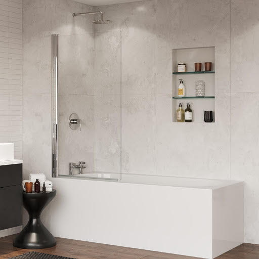 Coram GB Square Edge Bath Screen - 782mm SGBFQ80CUC Price Comparisons | Compare The Build