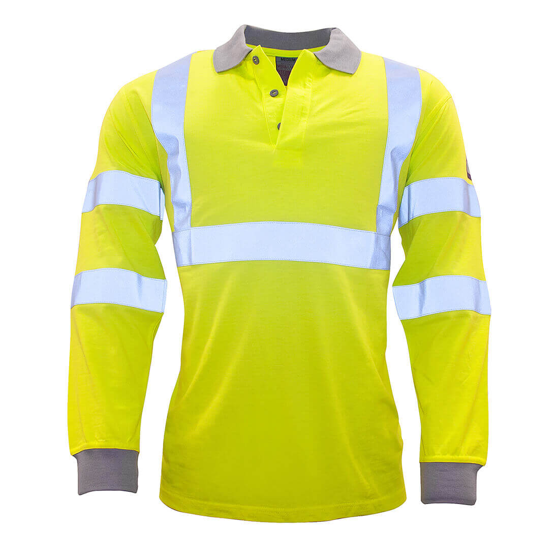 Modaflame Mens Flame Resistant Hi Vis Polo Shirt Long Sleeve Yellow 4XL Price Comparisons | Compare The Build