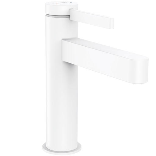 hansgrohe Finoris EcoSmart Basin Mixer Tap 110 - Matt White | Compare The Build