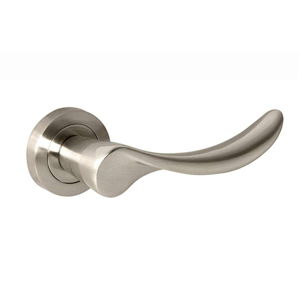 Atlantic Mediterranean Malaga Lever on Round Rose - Satin Nickel Atlantic UK M27SN Price Comparisons | Compare The Build