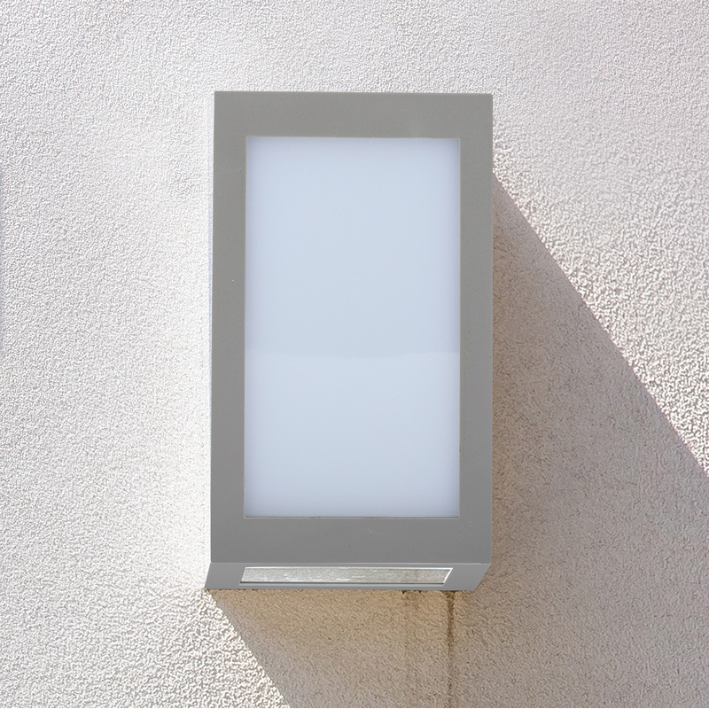 V-TAC 12W LED IP65 Wall Light 1350lm 4000K in Grey Polycarbonate Price Comparisons | Compare The Build