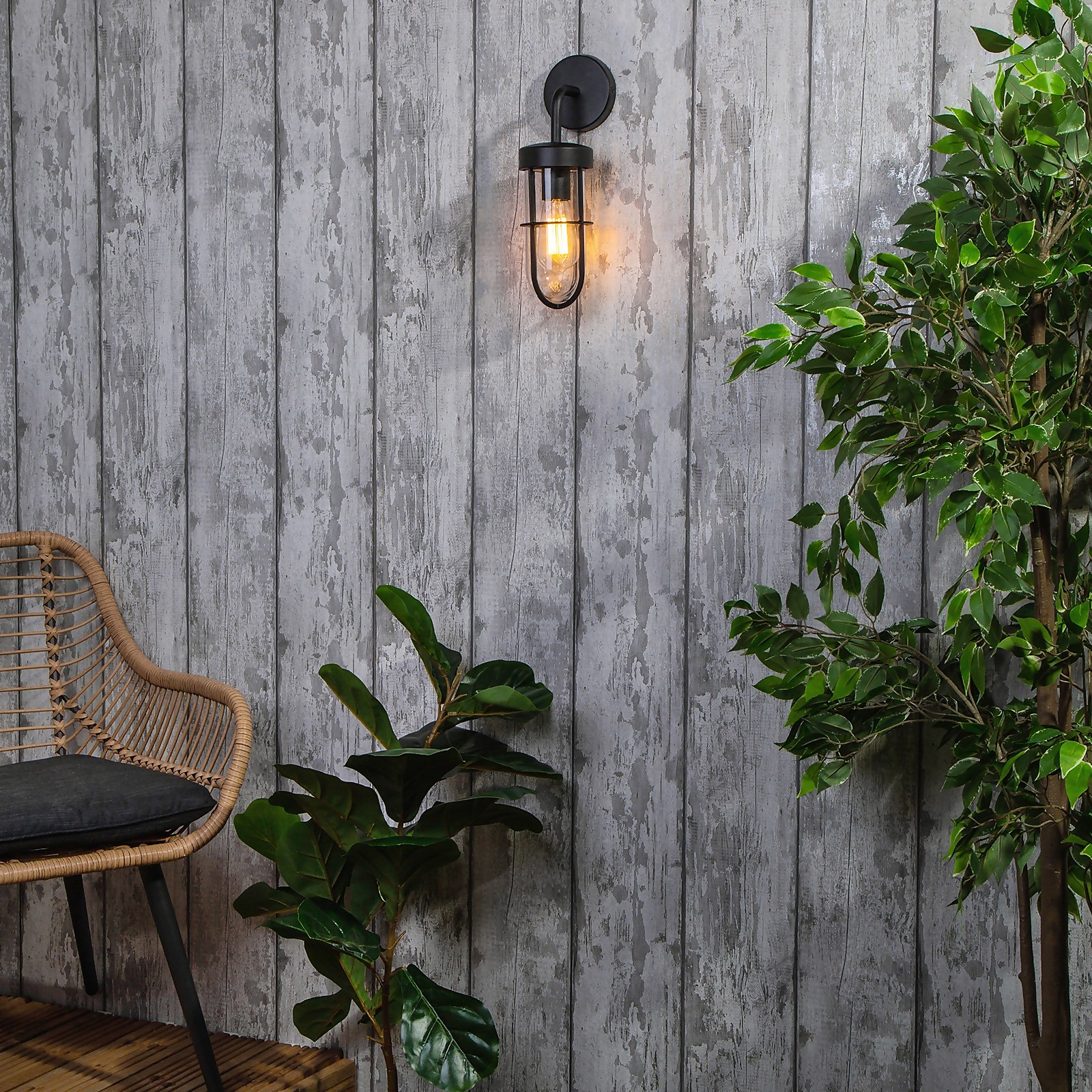 Woking Caged Outdoor Wall Light - Black Price Comparisons | Compare The Build