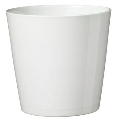 Soendgen Keramik Glazed White Ceramic Plant Pot (Dia)30Cm Price Comparisons | Compare The Build