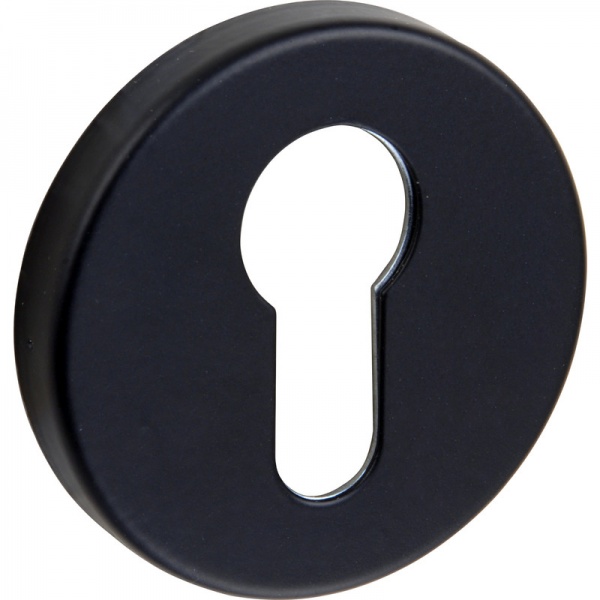 RAL9005 Black Finish Euro Profile Escutcheon 52mm x 8mm | Compare The Build