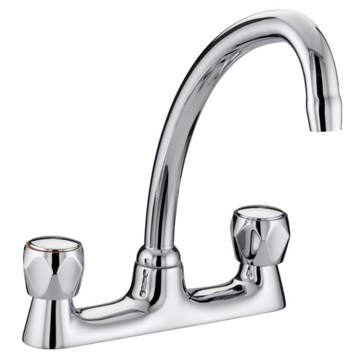 Bristan Value Club Budget Deck Sink Mixer Tap with Metal Heads VAC BDSM C MT Price Comparisons | Compare The Build