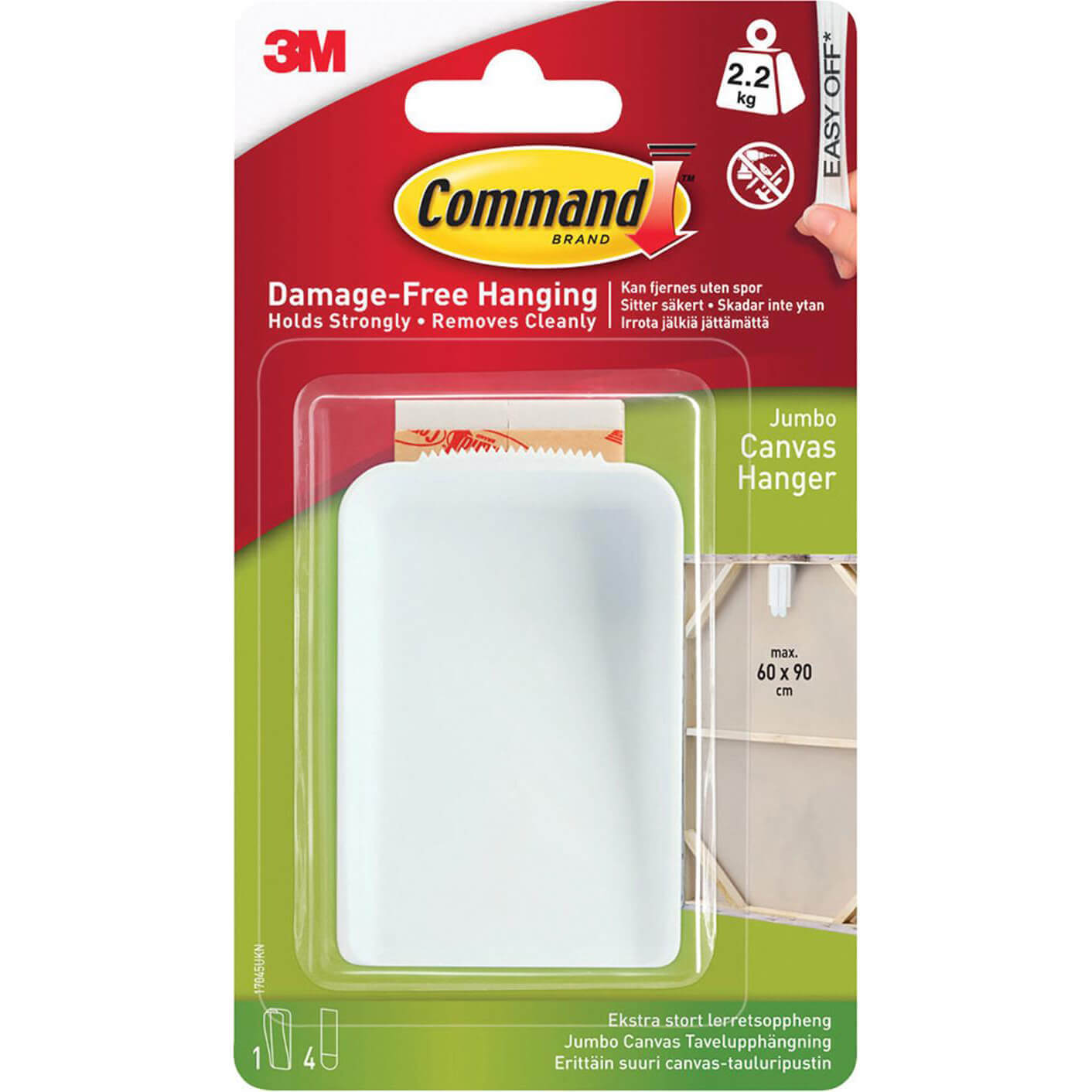 Command Adhesive Strip Canvas Picture Hanger White Jumbo Pack of 1 Price Comparisons | Compare The Build