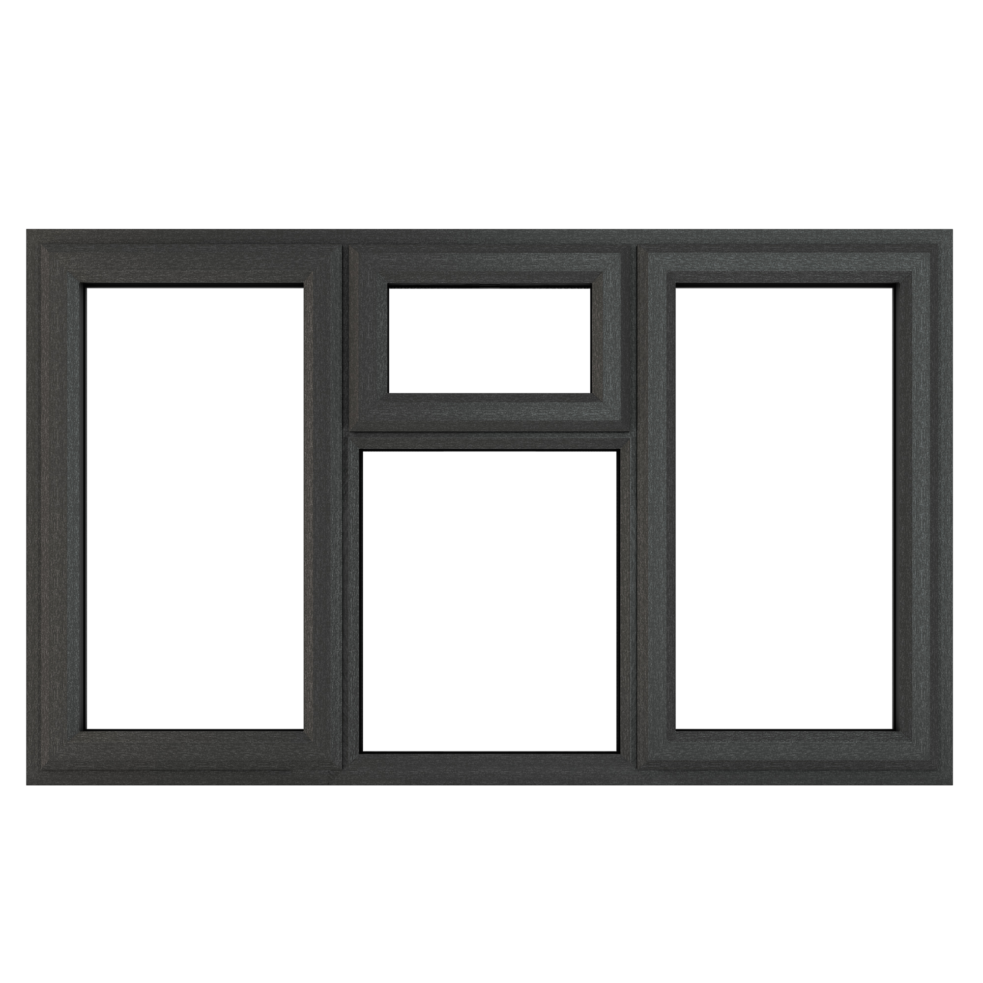 Crystal Grey Upvc Casement Clear Window 4P Top, Left and Right Hand Opening 1770 mm x 1115 mm | Compare The Build