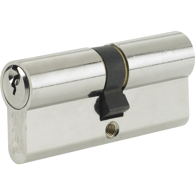 Yale 6 Pin Euro Double Cylinder 35-10-35mm Nickel in Silver Brass | Compare The Build