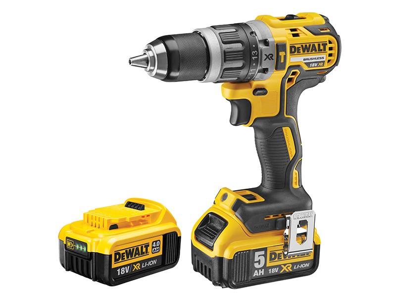 DEWALT DEWDCD796PM DCD796PM XR Brushless Hammer Drill 18V 1 x 4.0Ah & 1 x 5.0Ah Li-ion | Compare The Build