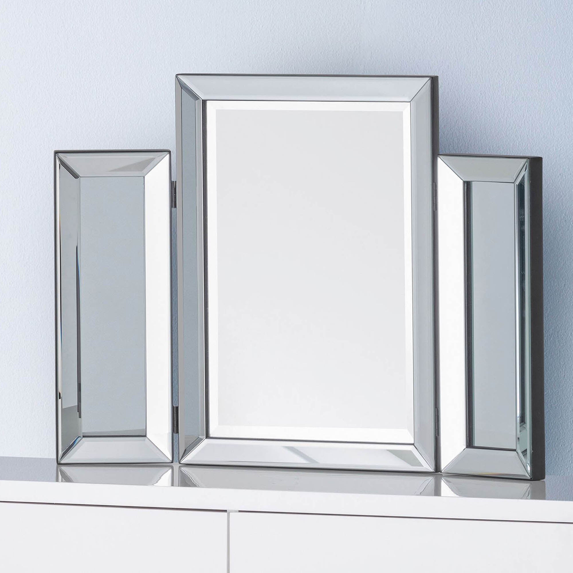 Soprano Folding Dressing Table Mirror, 65x50cm Silver Price Comparisons | Compare The Build