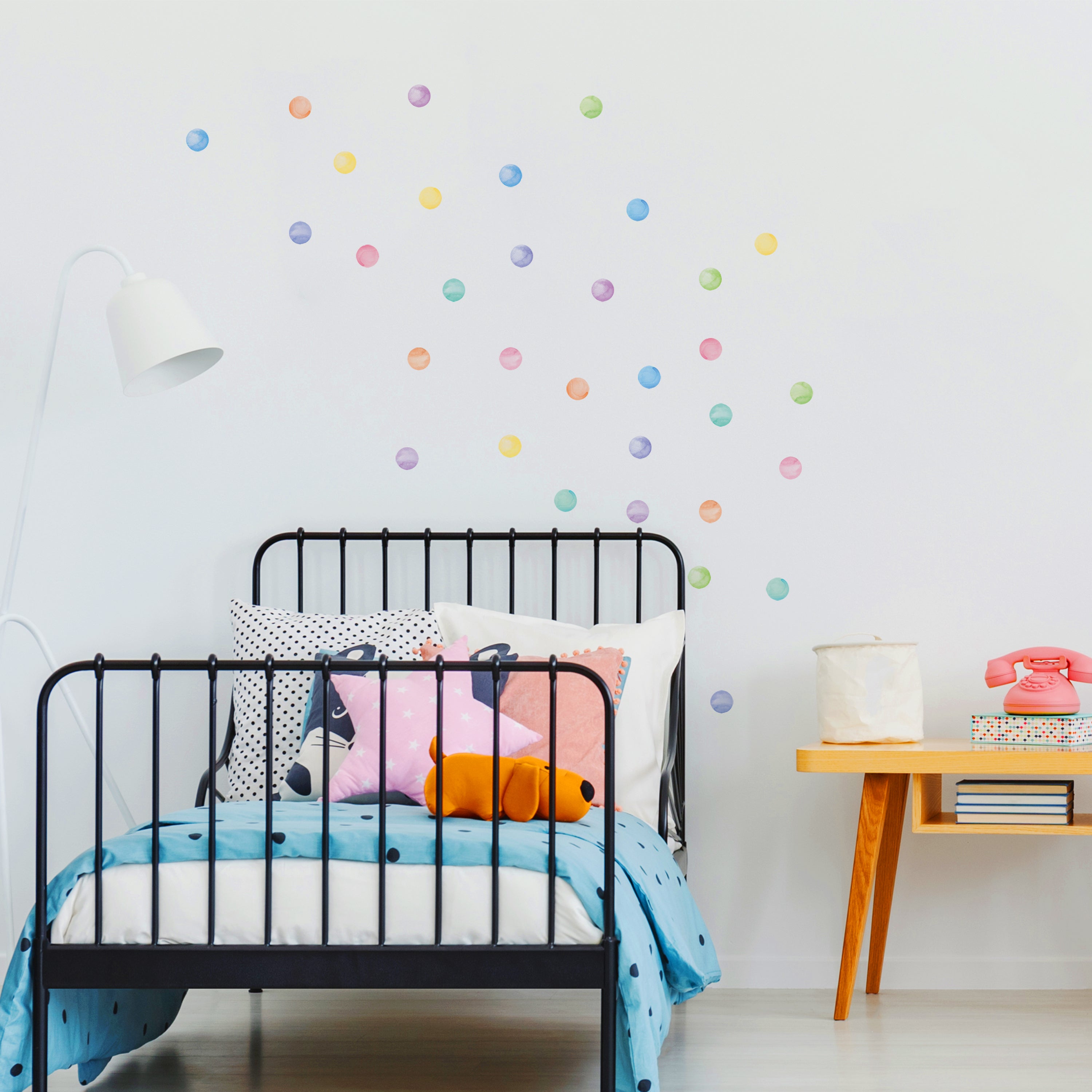 Watercolour Spots Small Wall Sticker MultiColoured Price Comparisons | Compare The Build