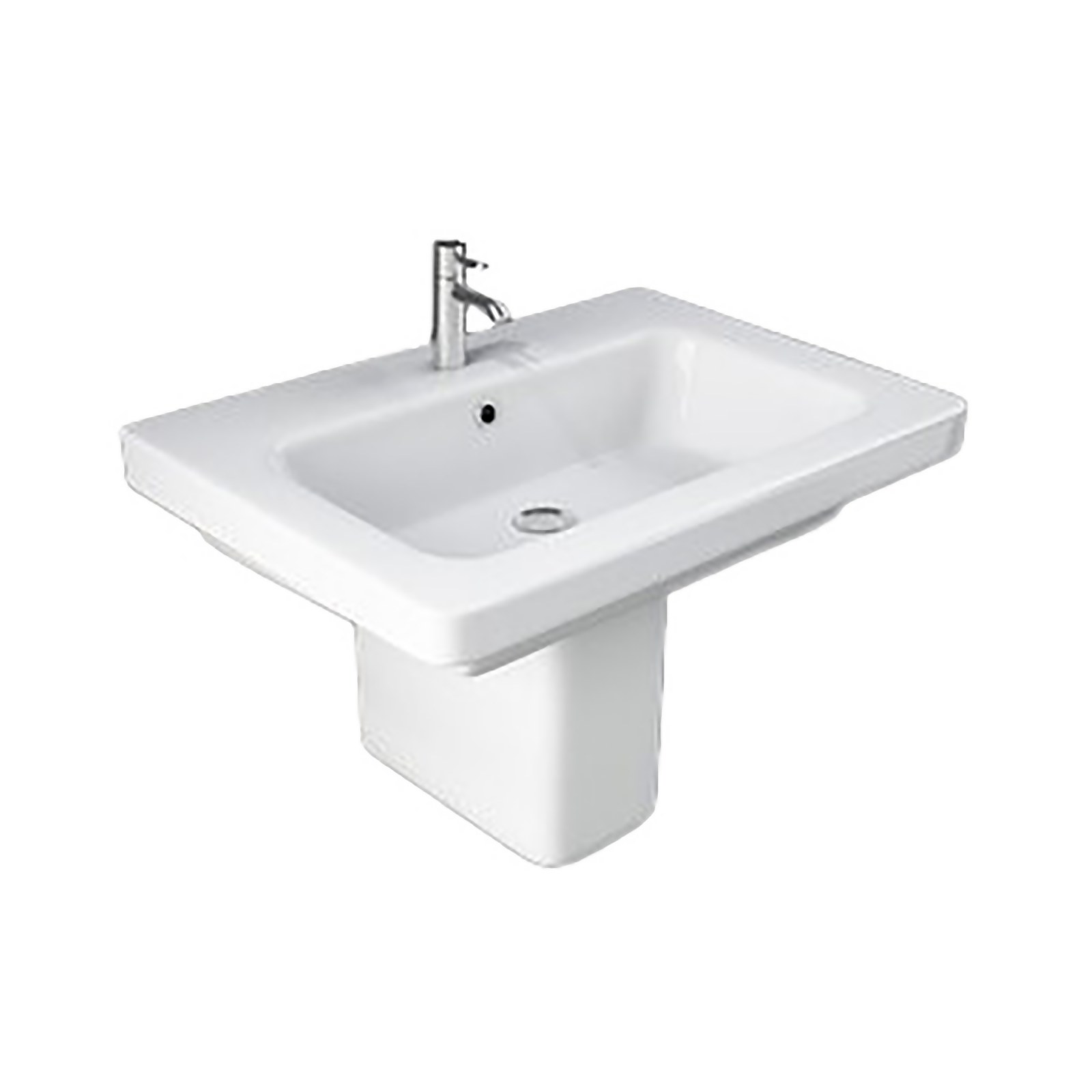 Bathstore Falcon 650mm White Basin and Semi Pedestal Price Comparisons | Compare The Build