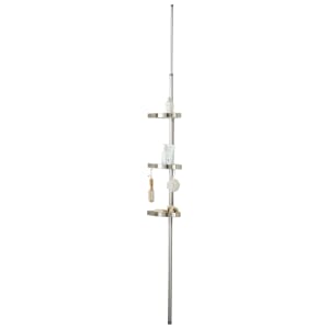 Lloyd Pascal Floor to Ceiling 3 Shelf Corner Shower Storage - Grey Price Comparisons | Compare The Build