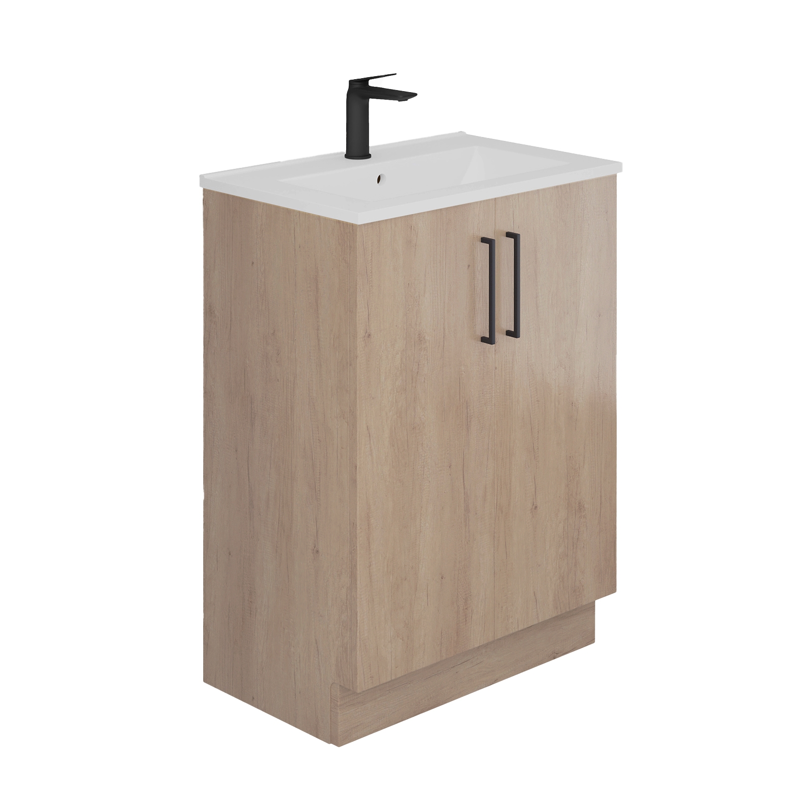 Bathstore Hartley 600mm Freestanding Vanity Two Door Unit and Basin - Oak Effect Price Comparisons | Compare The Build