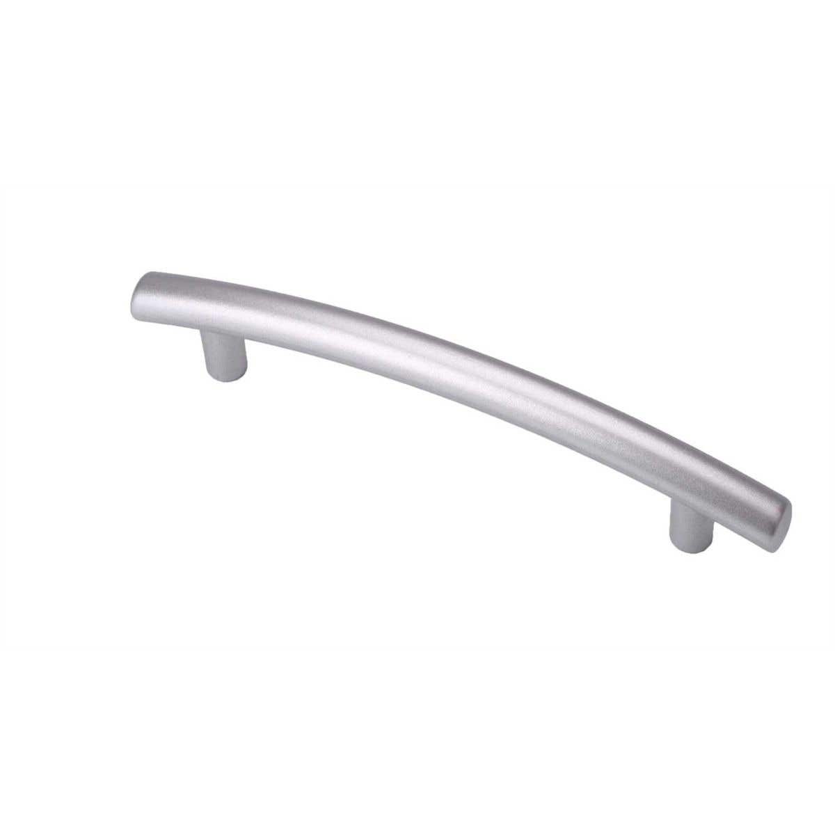 Raised Curve Plastic Cabinet Handle - Satin Silver - 96mm - Elite Knobs &amp; Handles Price Comparisons | Compare The Build