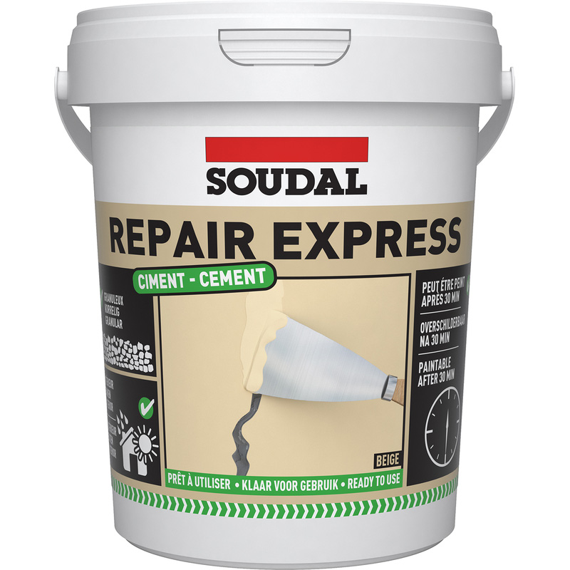 Soudal Repair Express 900ml Cement in Beige Acrylic Price Comparisons | Compare The Build