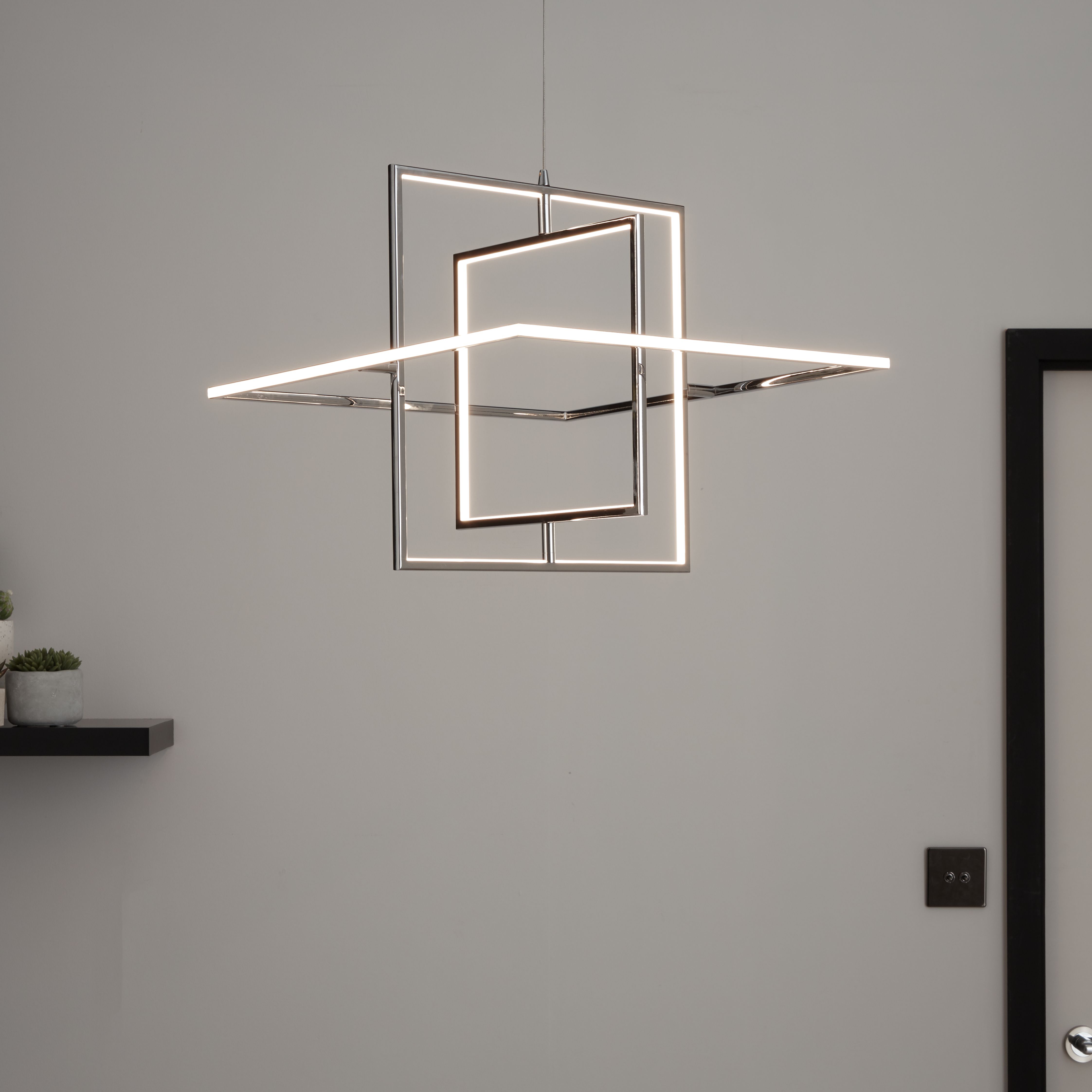 GoodHome Kohmani Chrome Effect 3 Lamp Pendant Ceiling Light, (Dia)500mm Price Comparisons | Compare The Build