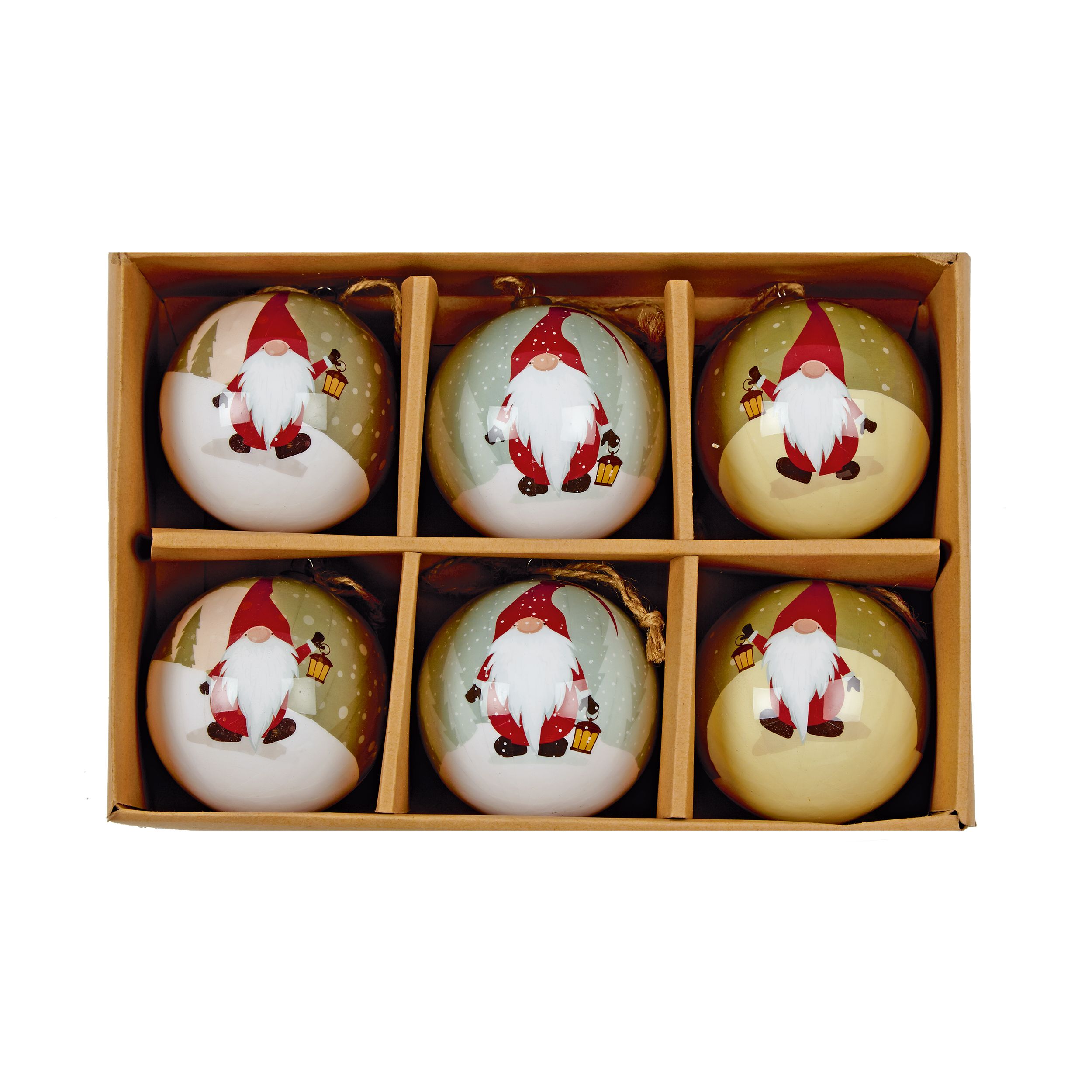 Premier Decorations Limited Multicolour Plastic Gonk & Lantern Christmas Bauble Set, Set Of 6 Price Comparisons | Compare The Build