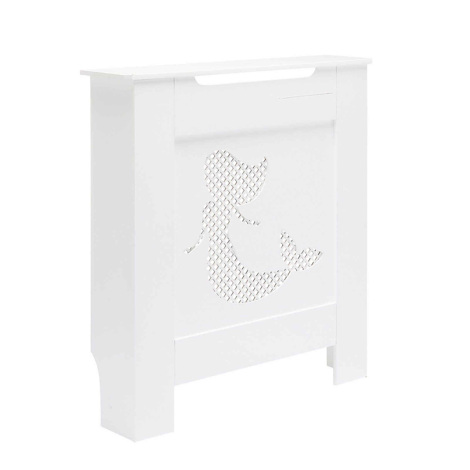 Children's Radiator Cover with Mermaid Design in White | Compare The Build