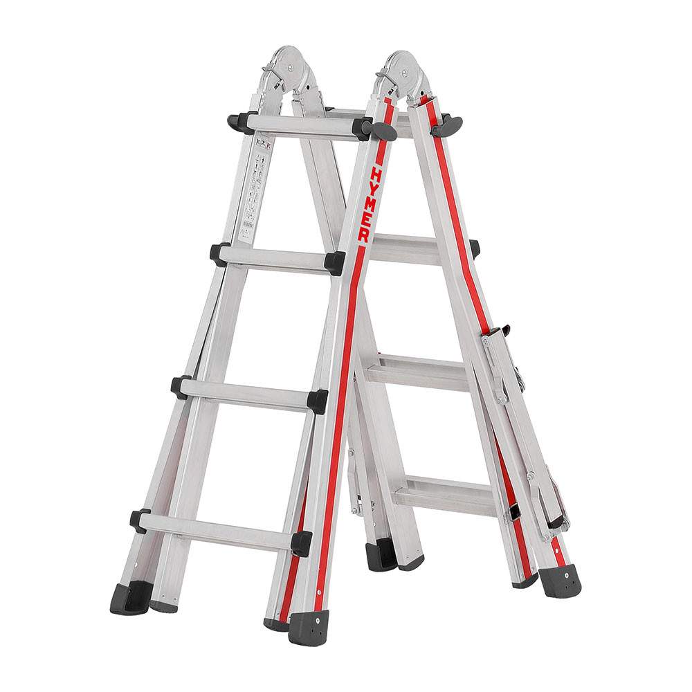 Hymer Red Line Telescopic 4 Section Combination Ladder 1.20m - 4.02m 414216 Price Comparisons | Compare The Build