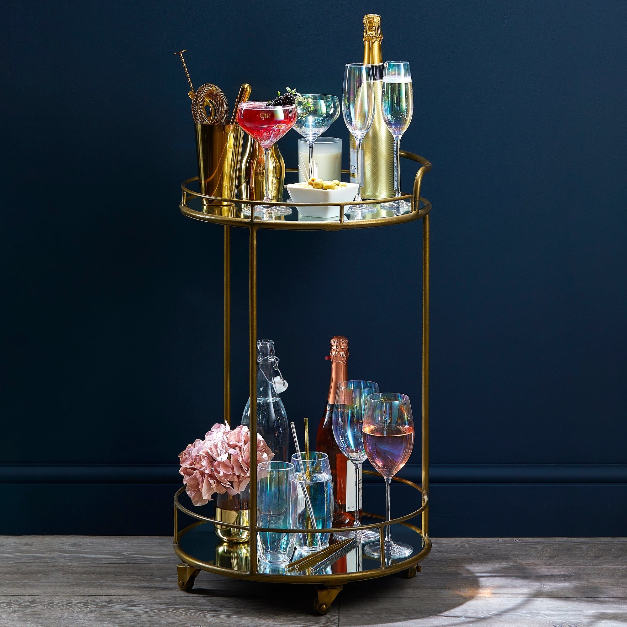 Pimlico Antique Brass Drinks Trolley Gold Price Comparisons | Compare The Build