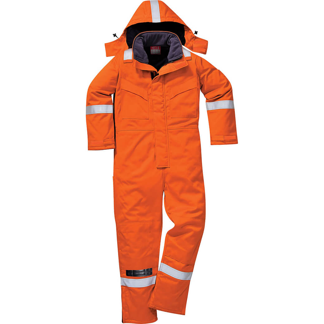 Biz Flame Mens Flame Resistant Antistatic Winter Overall Orange M 34" Price Comparisons | Compare The Build