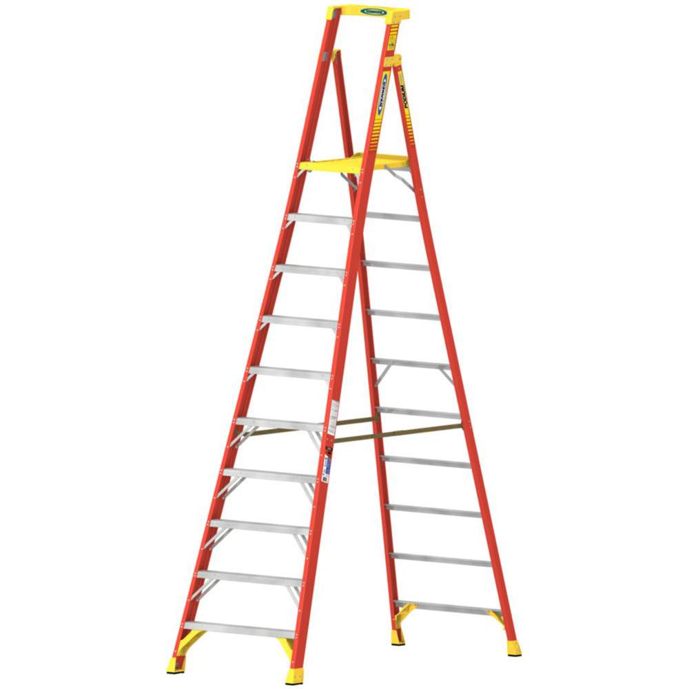 Werner 10 Tread Fibreglass Podium Ladder - ANSI 72010 Price Comparisons | Compare The Build