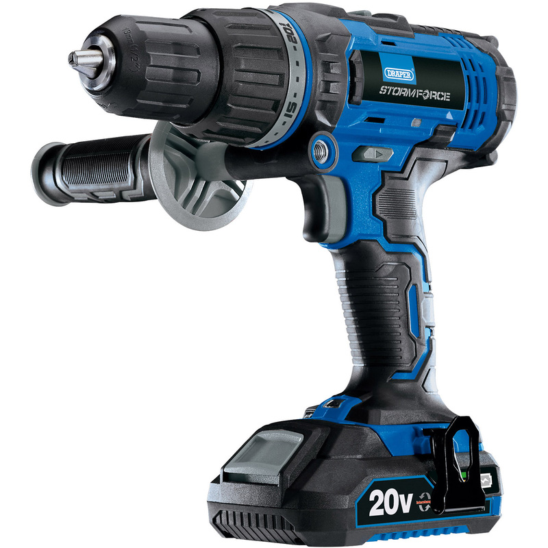 Draper Storm Force 20V Cordless Combi Drill 2 x 2.0Ah Steel | Compare The Build