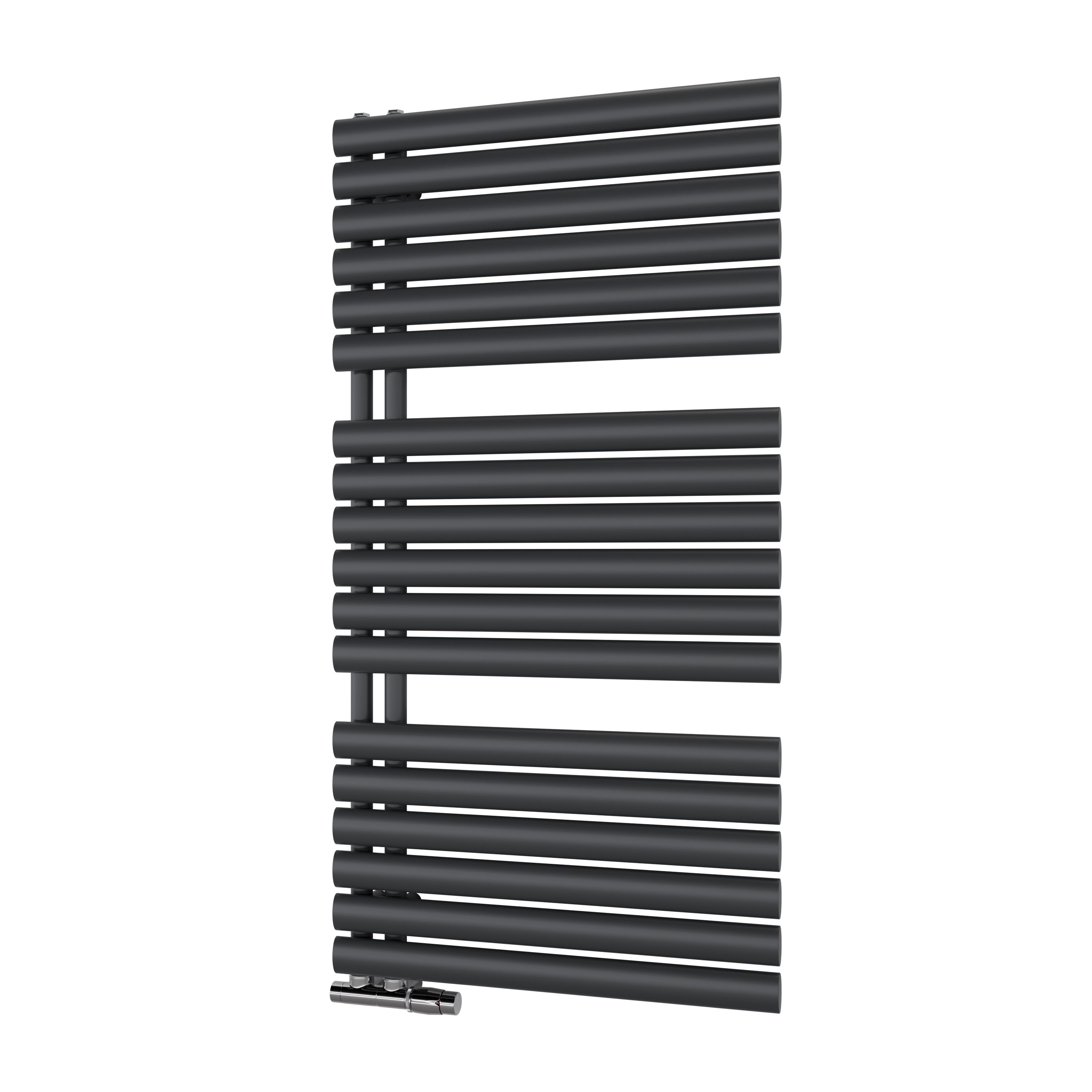 Ximax Fortuna Open Satin Anthracite Vertical Designer Radiator, (W)600mm X (H)1164mm | Compare The Build