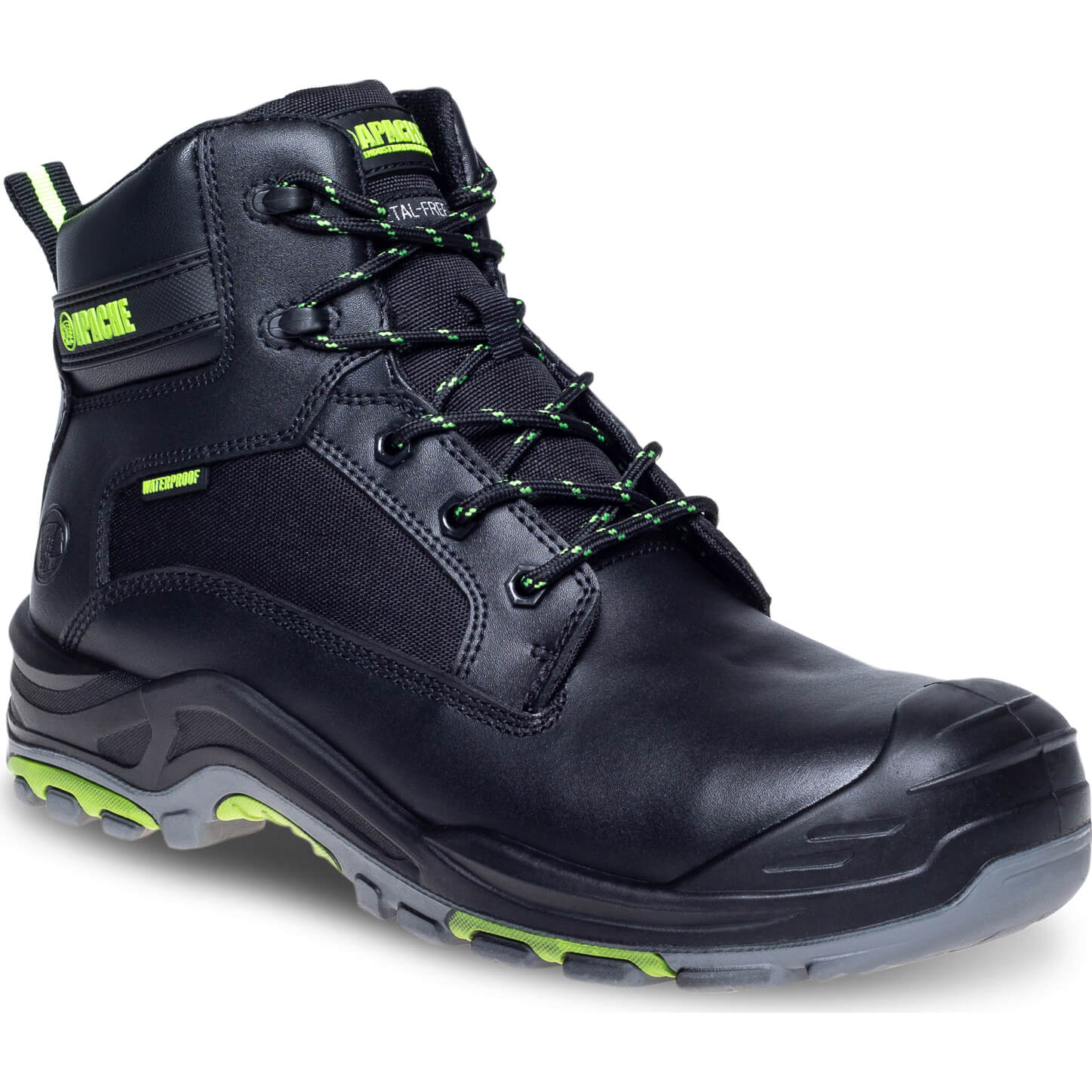 Apache Dakota Metal Free Waterproof Safety Boots Black Size 4 | Compare The Build