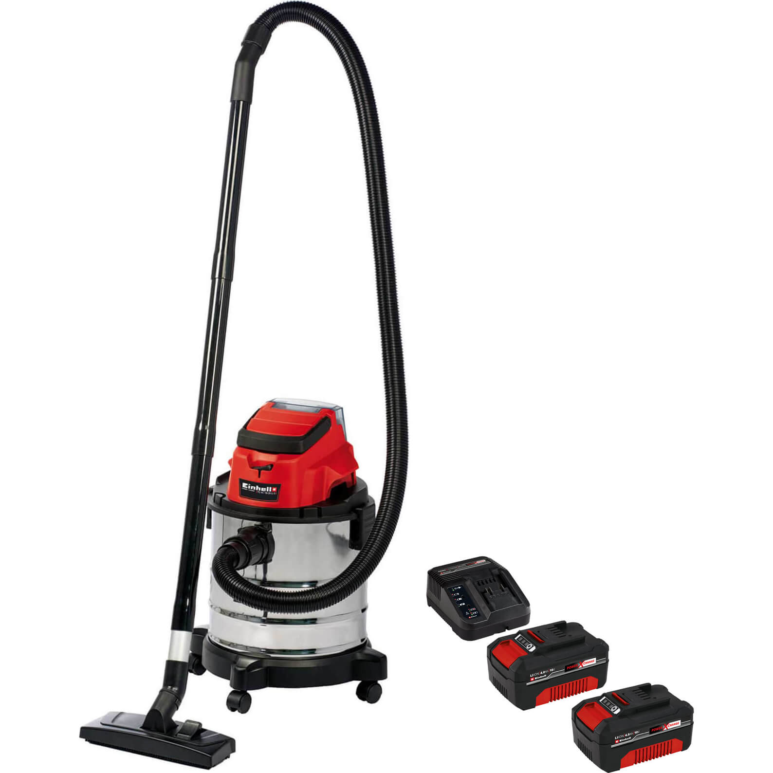 Einhell TC-VC 18/20 Li S 18v Cordless Stainless Steel Wet and Dry Vacuum Cleaner 20L 2 x 4ah Li-ion Charger No Case Price Comparisons | Compare The Build