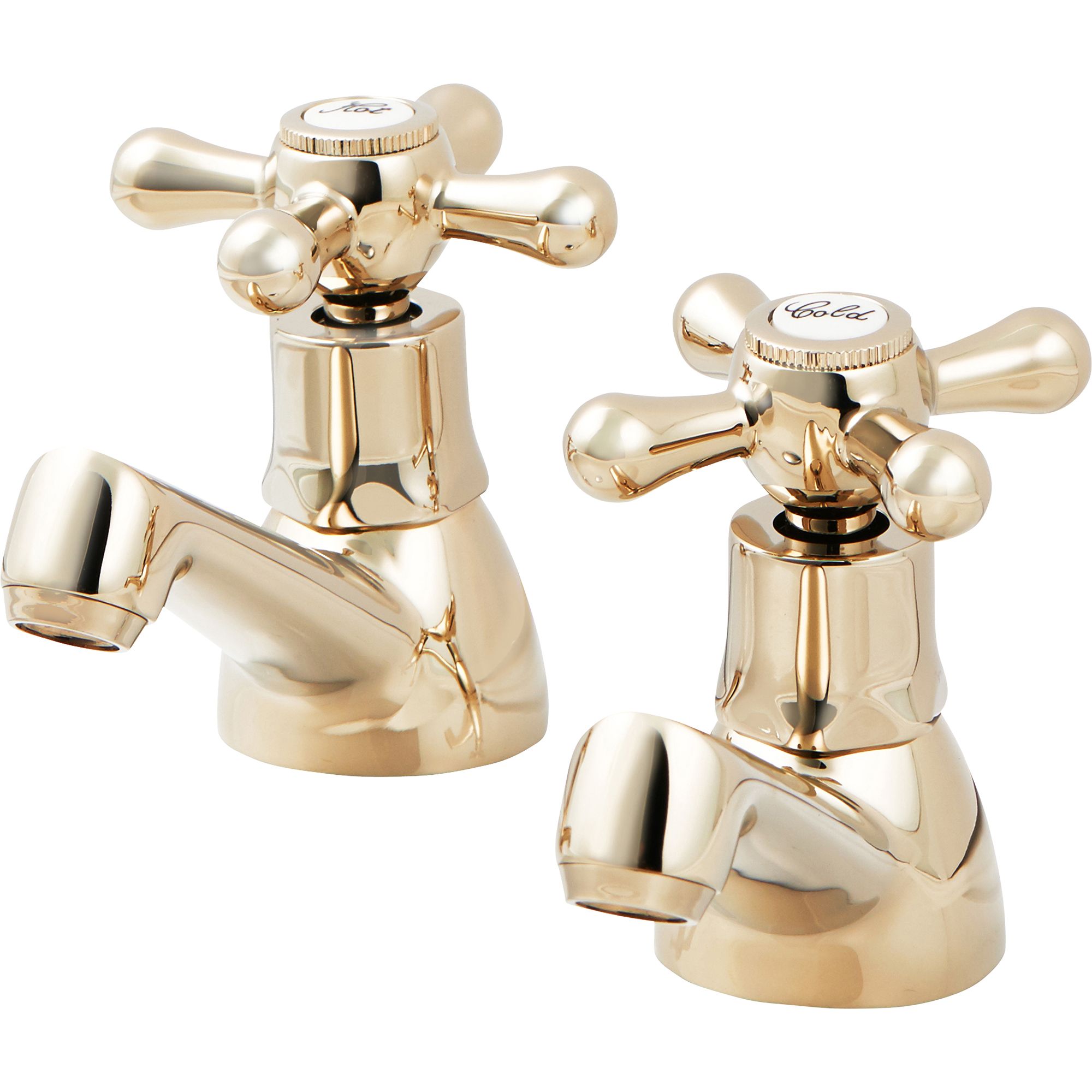 GoodHome Keiss Gold Effect Basin Pillar Tap Price Comparisons | Compare The Build