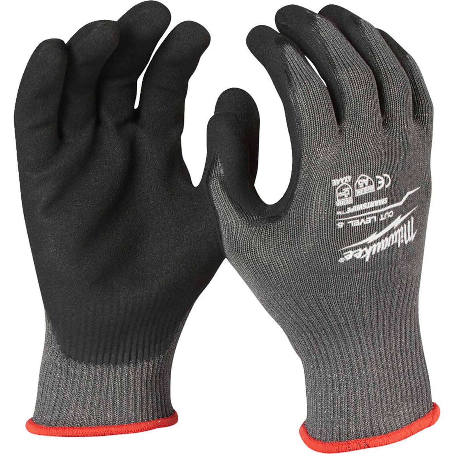 Milwaukee Cut Level 5 Dipped Work Gloves Black / Grey S Pack of 12 Price Comparisons | Compare The Build