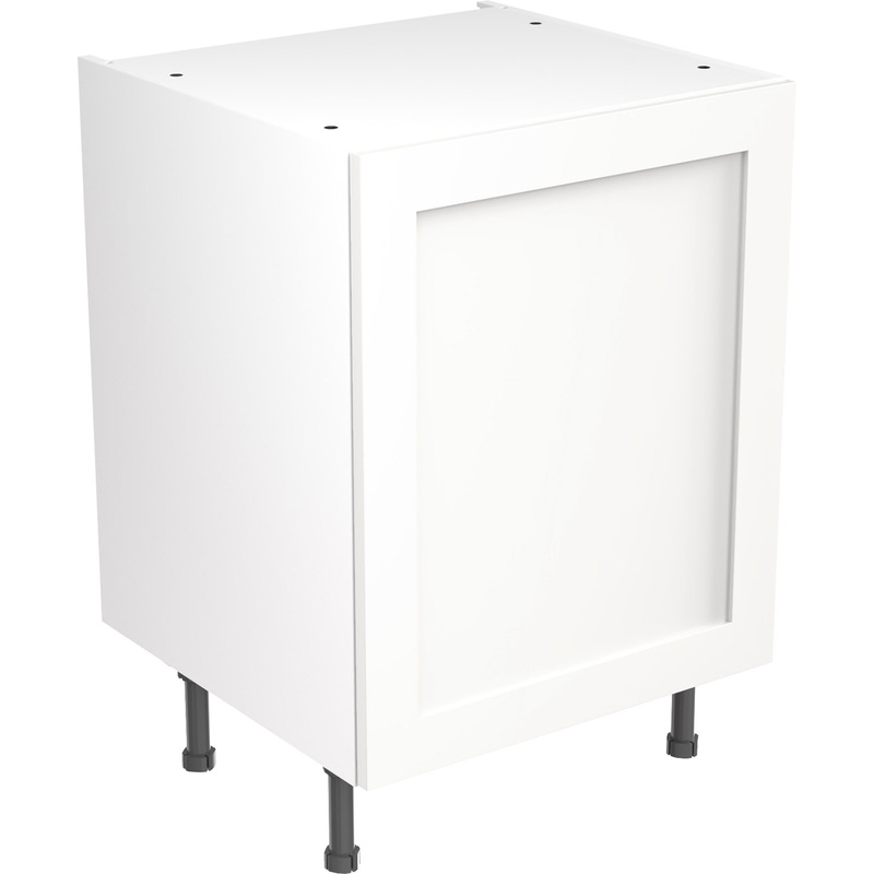 Kitchen Kit Ready Made Shaker Kitchen Cabinet Base Unit Ultra Matt 600mm in White Price Comparisons | Compare The Build