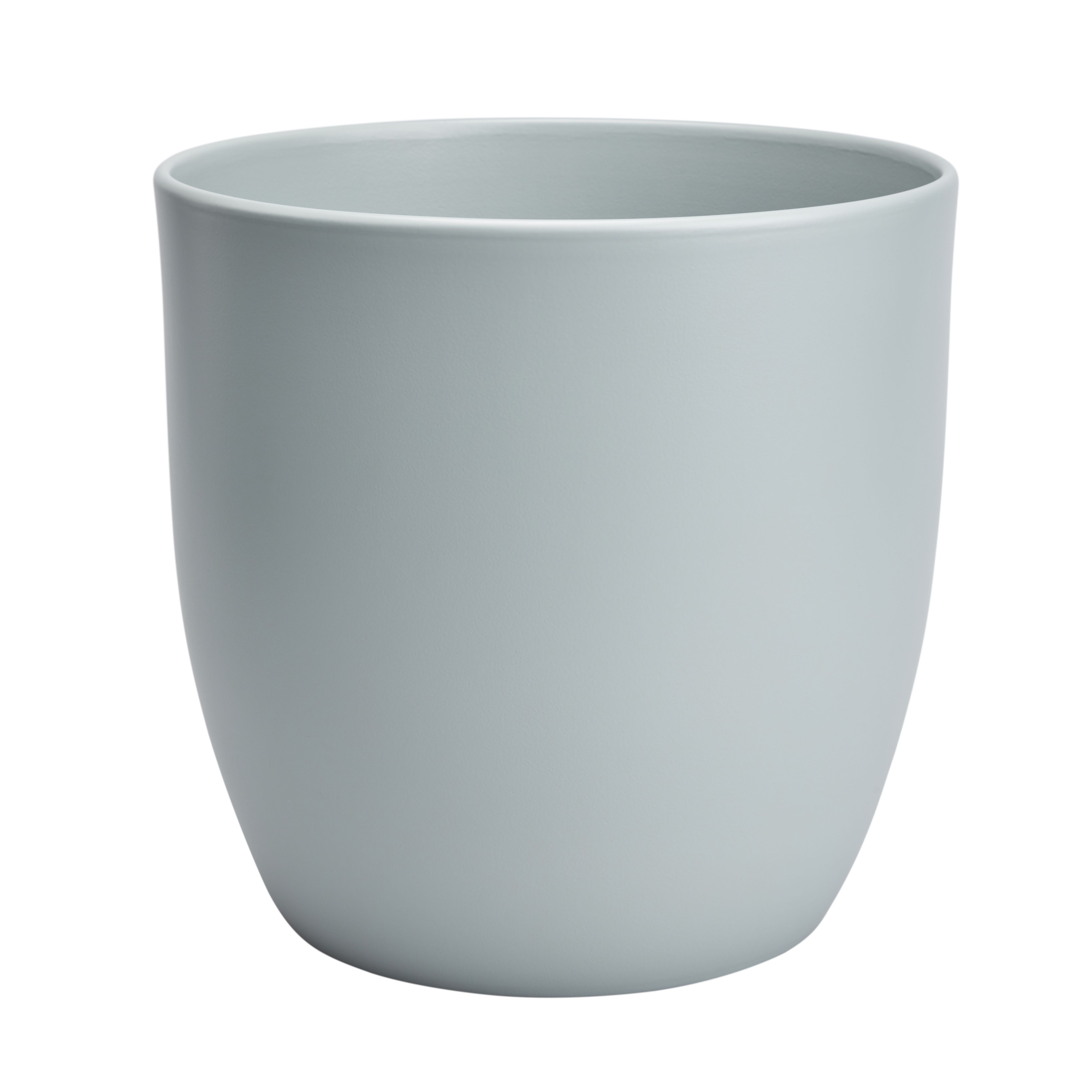 GoodHome Duck Egg Ceramic Round Plant Pot (Dia)27Cm Price Comparisons | Compare The Build