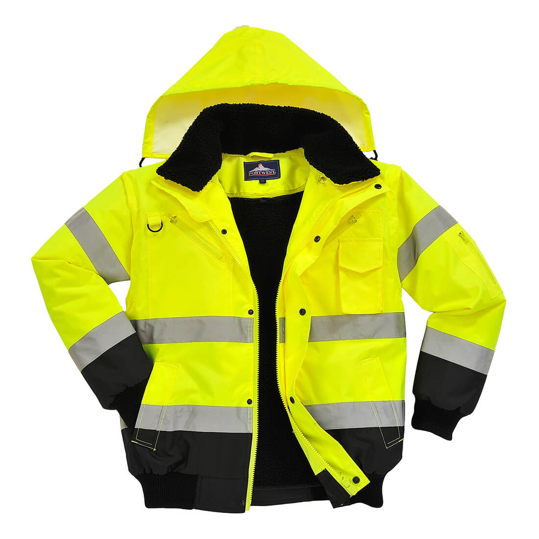 Oxford Weave 300D Class 3 Hi Vis Contrast BomberJacket Yellow / Black 3XL Price Comparisons | Compare The Build
