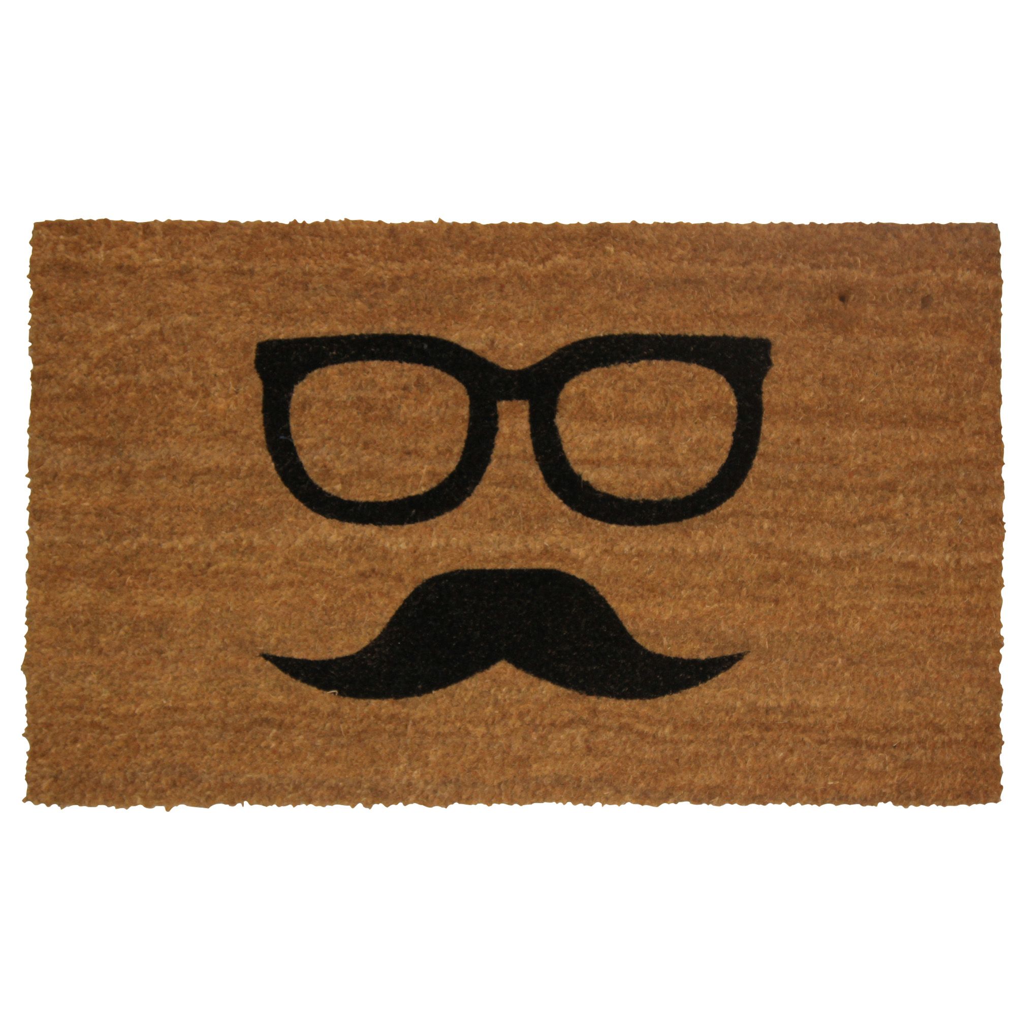 Colours Uri Black & Natural Moustache Door Mat, 75Cm X 45Cm Price Comparisons | Compare The Build