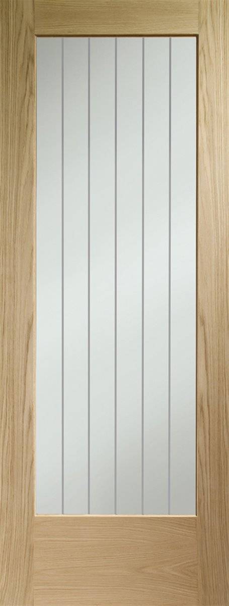 XL Joinery Internal Oak Pre-Finished Suffolk Pattern 10 (Clear Etched Glass) - 2040mm x 726mm (80.3" x 28.6") Price Comparisons | Compare The Build