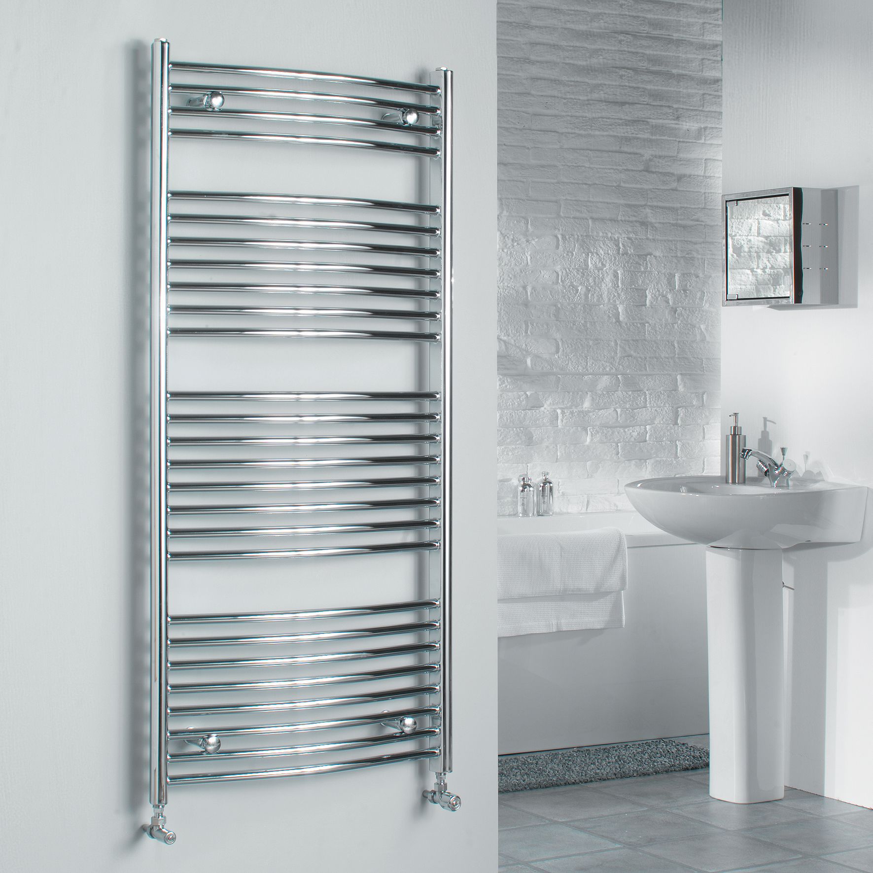 Kudox 517W Silver Towel Heater (H)1324mm (W)600mm Price Comparisons | Compare The Build