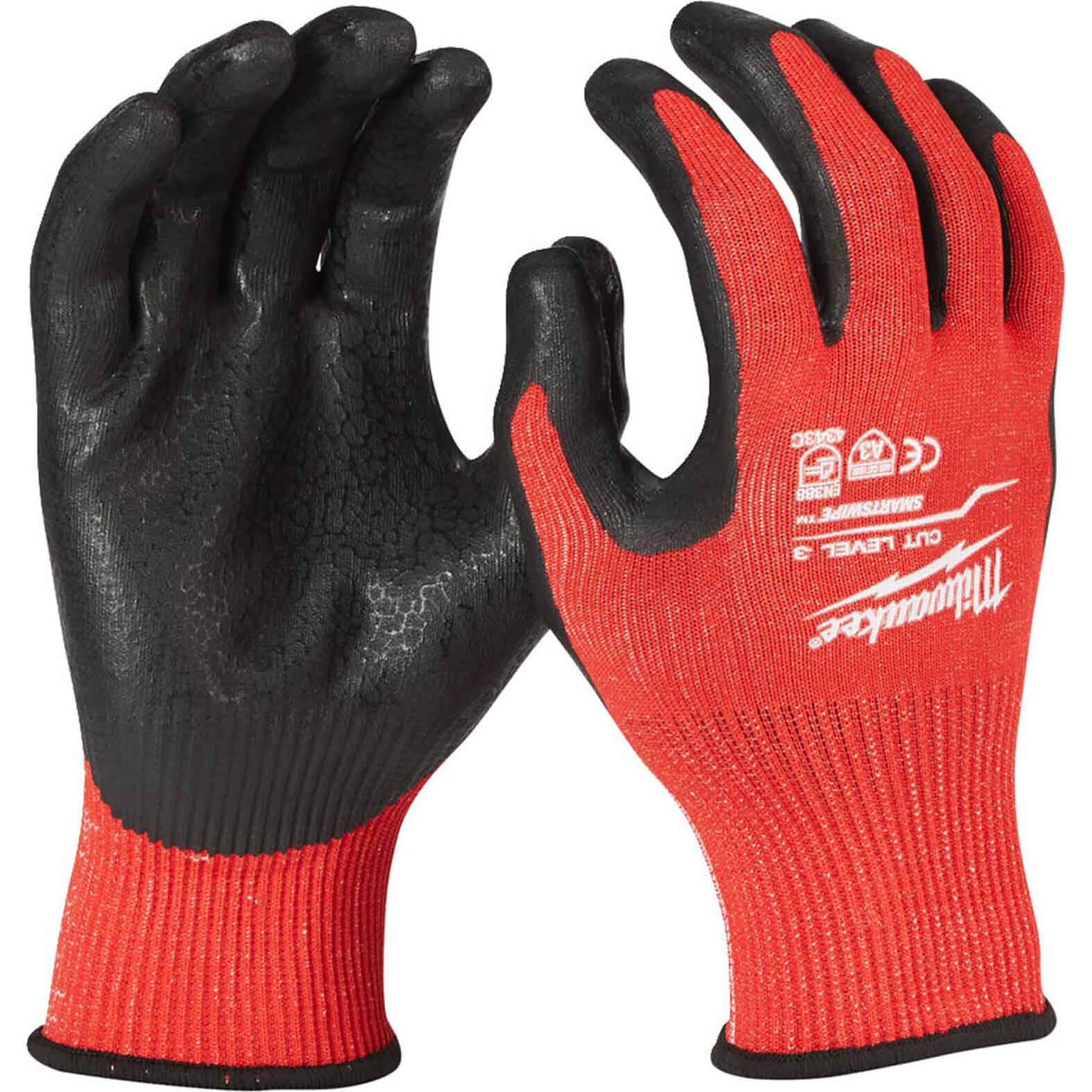 Milwaukee Cut Level 3 Dipped Work Gloves Black / Red S Pack of 1 Price Comparisons | Compare The Build