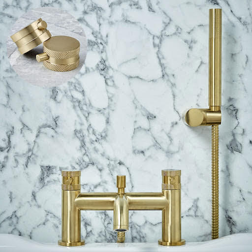 Merano Textured Bath Shower Mixer Tap - Brushed Brass Price Comparisons | Compare The Build