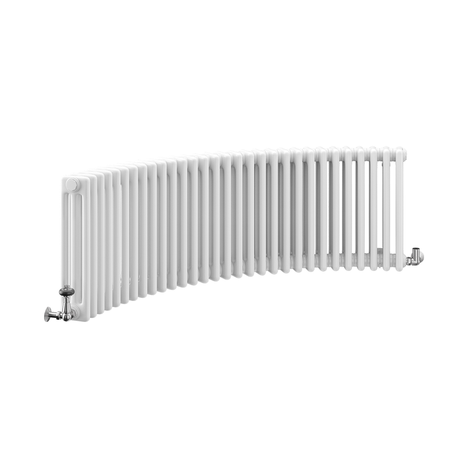 Nordic 3 Column Curved Horizontal Radiator, White, 300mm x 1824mm Price Comparisons | Compare The Build