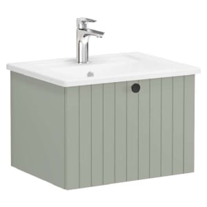 VitrA Root Retro Green Wall Hung Vanity Unit & Basin - 600 x 415mm Price Comparisons | Compare The Build