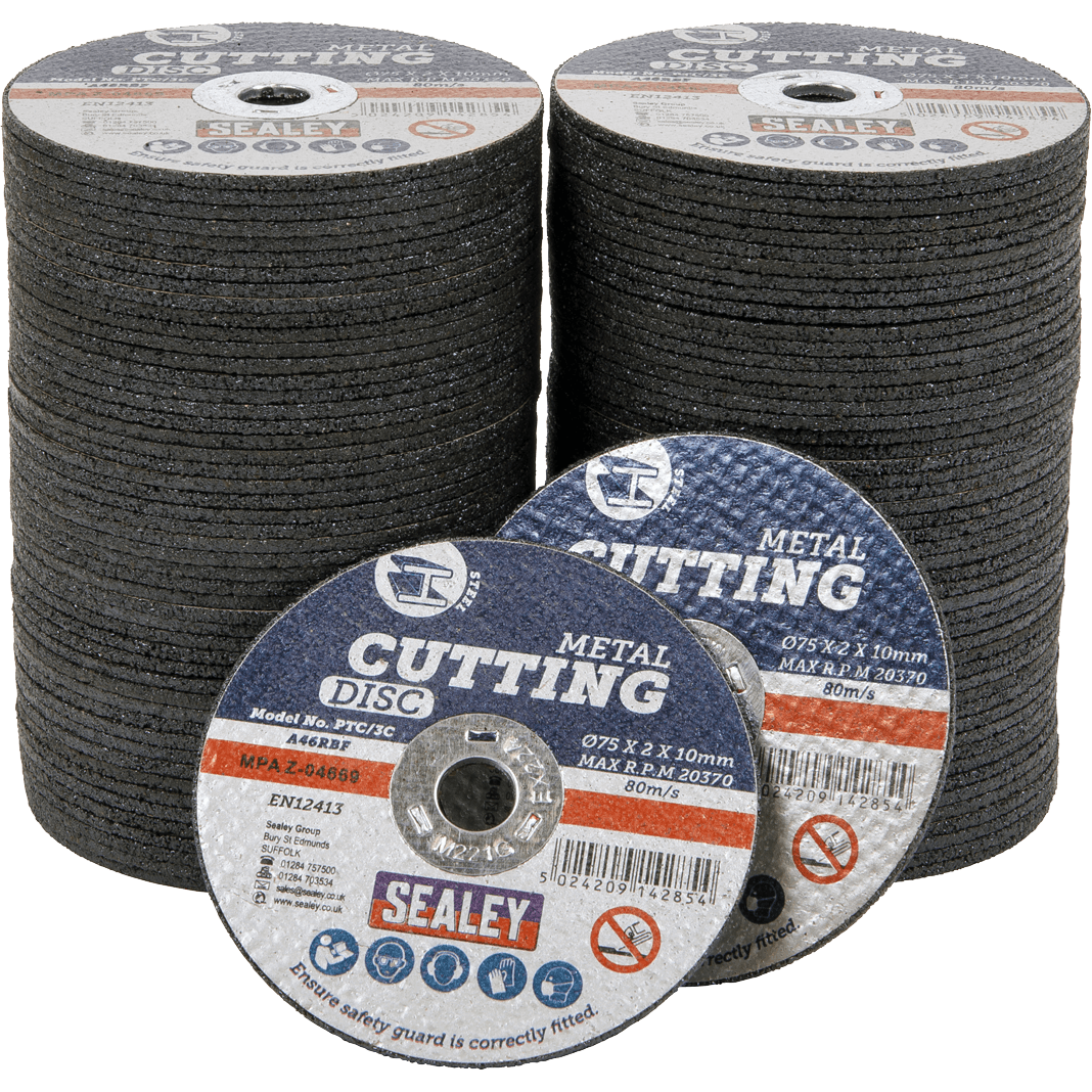 Sealey Metal Cutting Disc 75mm 2mm Pack of 100 | Compare The Build