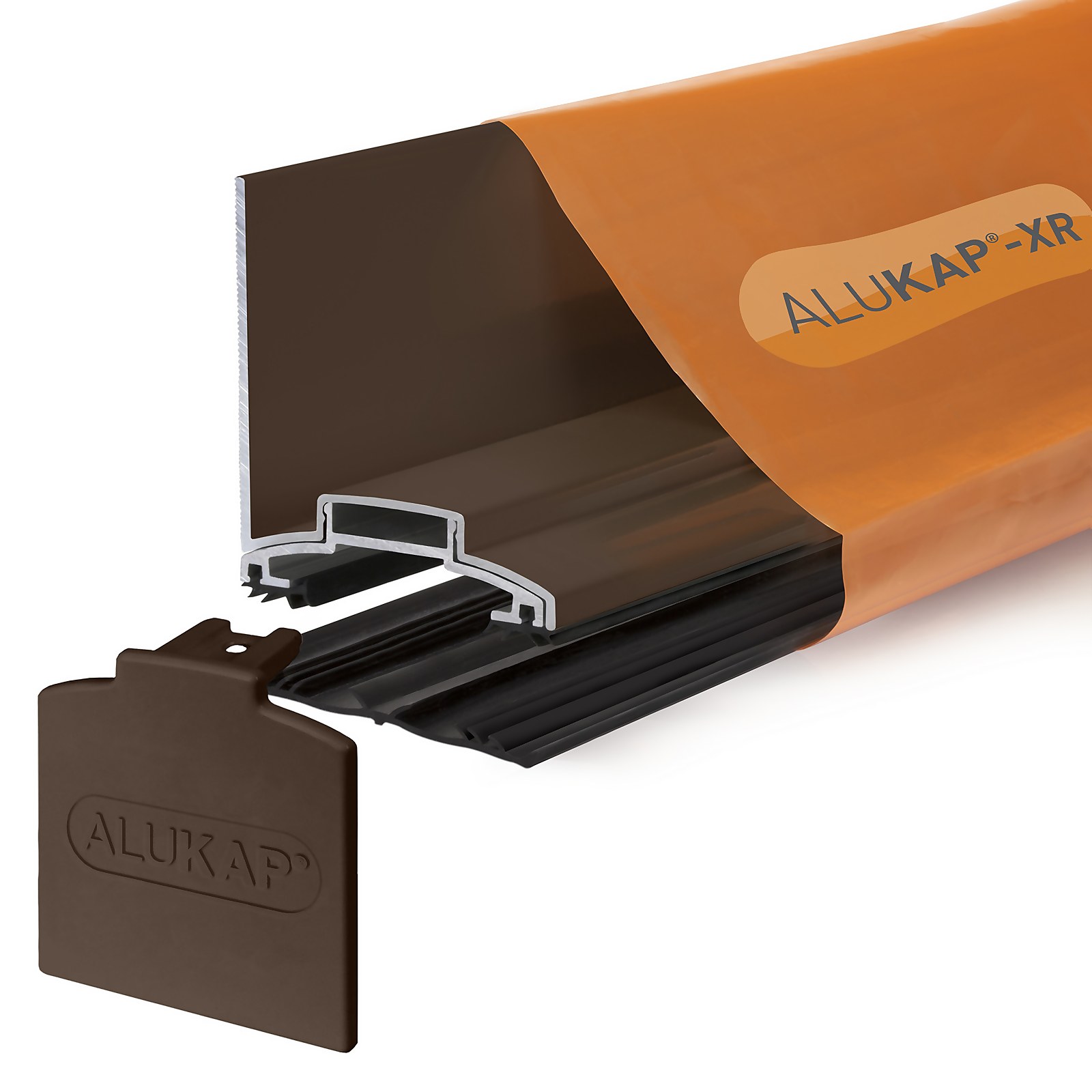 Alukap®-XR 60mm Wall Bar 4.8m  55mm RG Alu E/Cap Brown Price Comparisons | Compare The Build