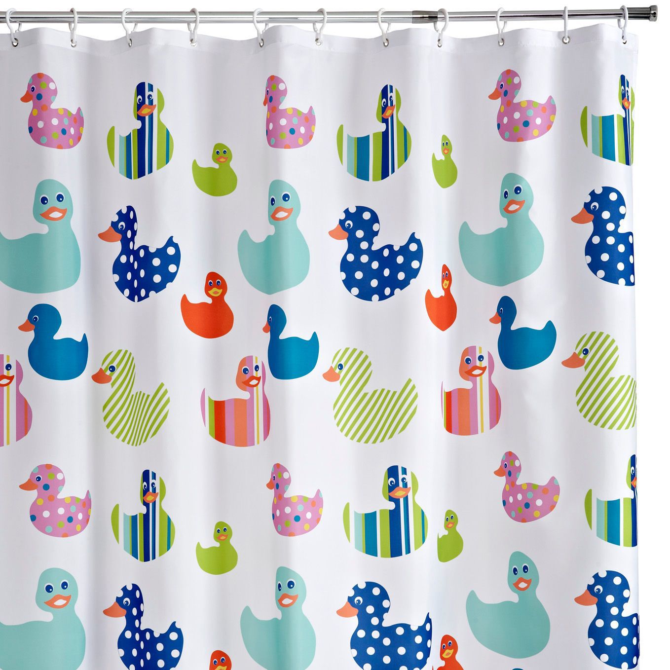 Cooke & Lewis Multicolour Pepo Ducks Shower Curtain (L)1800 mm Price Comparisons | Compare The Build