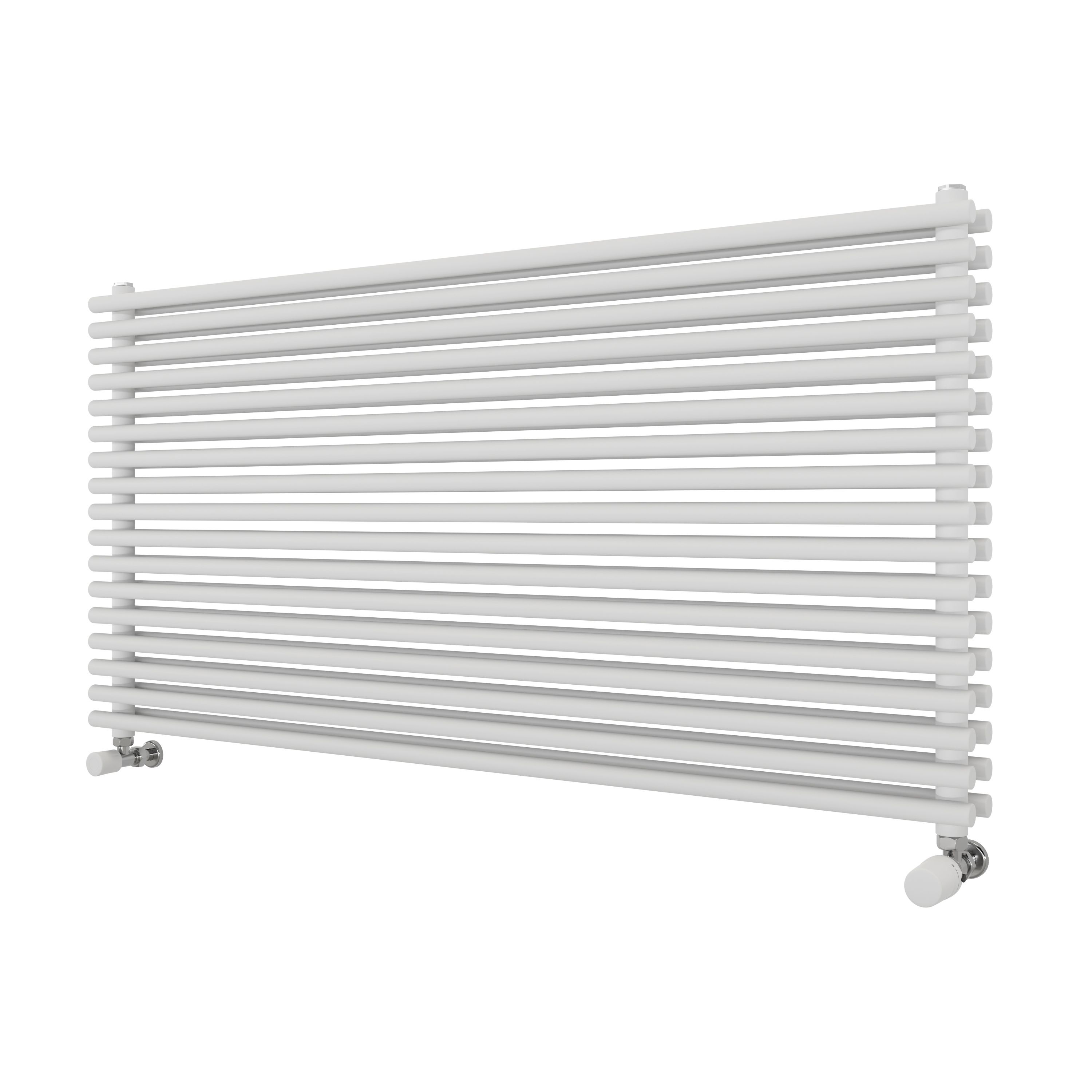 Ximax Gamba Duplex Satin White Horizontal Designer Radiator, (W)1200mm X (H)610mm Price Comparisons | Compare The Build