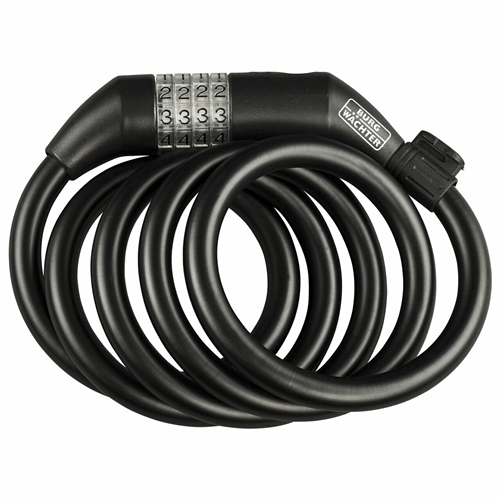 Burg Wächter 180cm Combination Spiral Cable Lock, Black Price Comparisons | Compare The Build