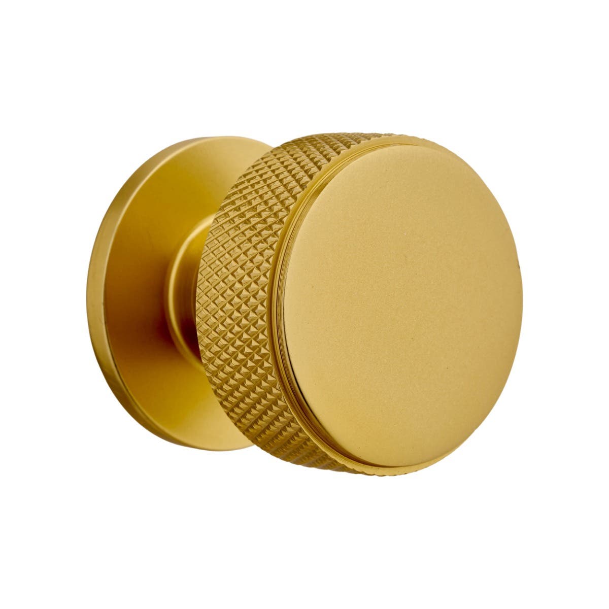 Kensington Knurled Cabinet Wardrobe Drawer Knob Brushed Brass - 35mm | Compare The Build