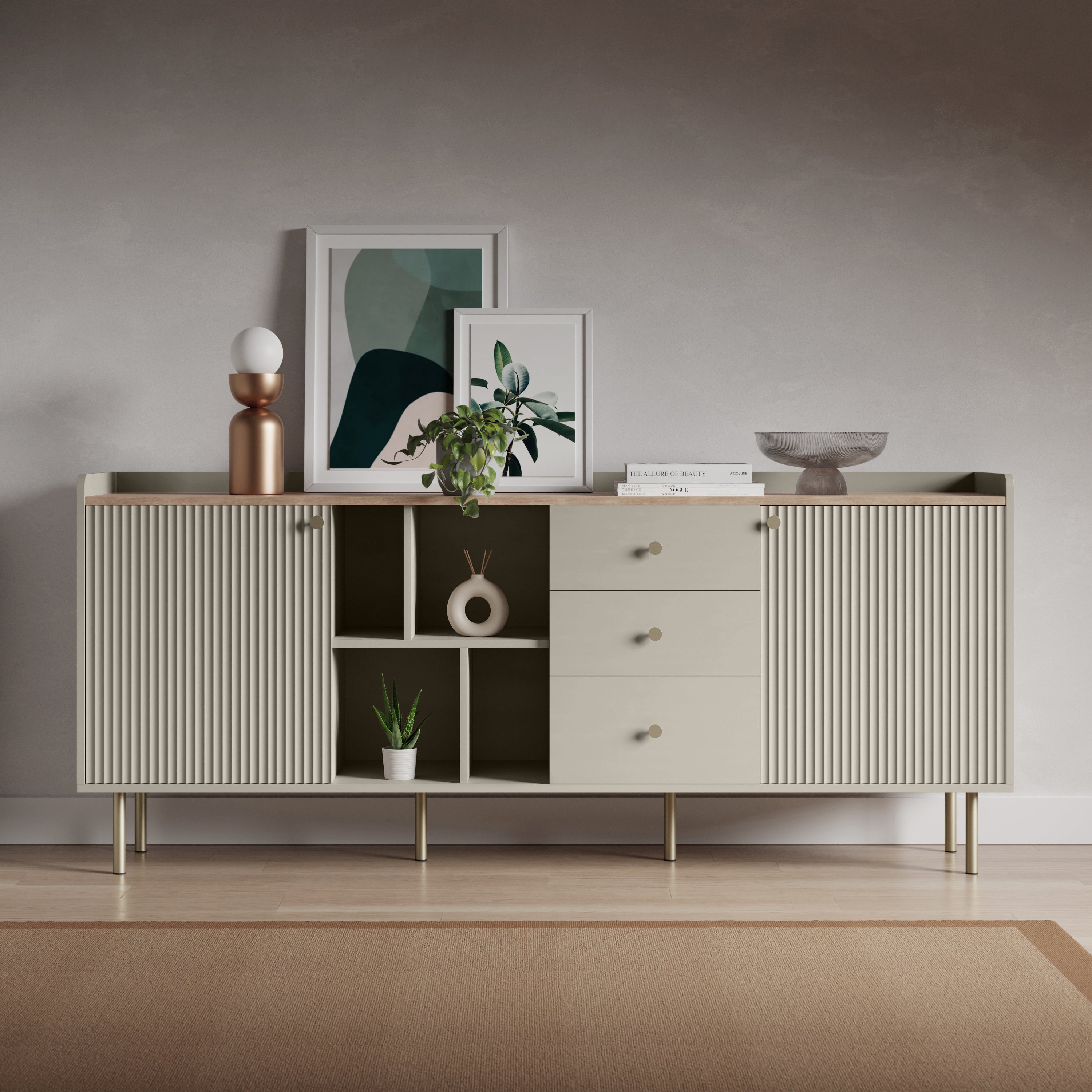 Georgi Extra Wide Sideboard Natural Price Comparisons | Compare The Build